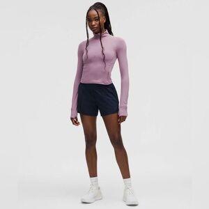 Lululemon Its Rulu Run Cropped Half Zip size M Lavender Lux LVLX